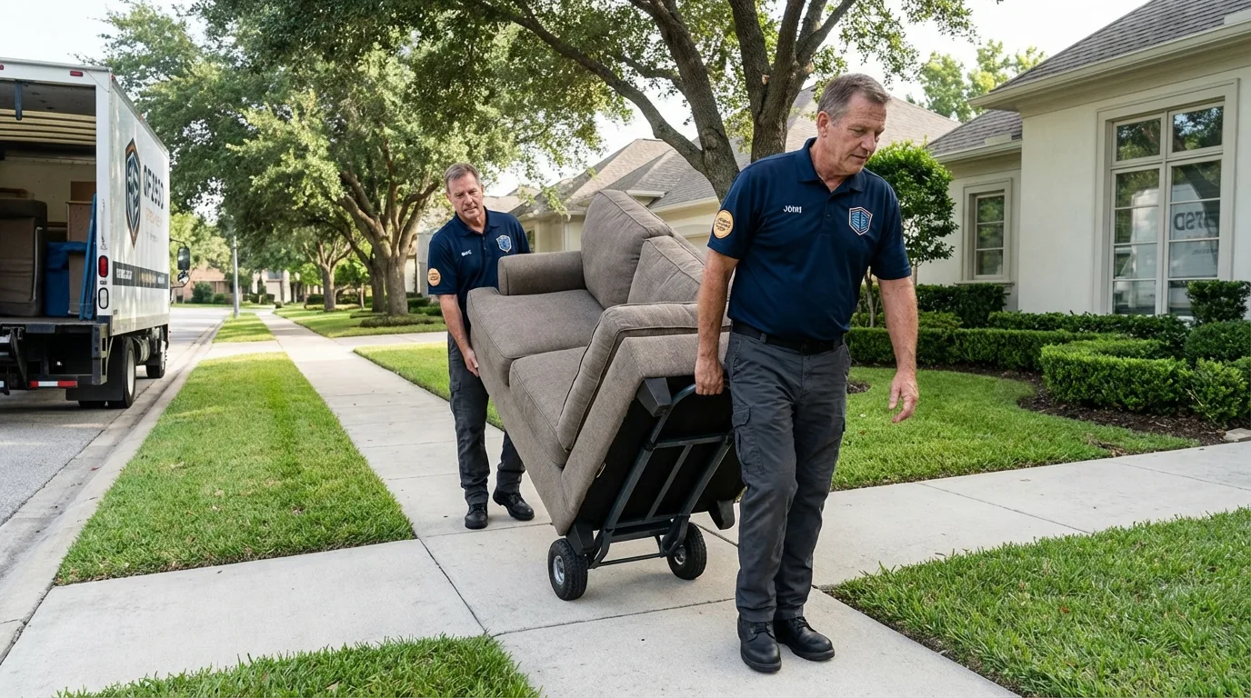 Local residential moving crew loading furniture in Oliver Springs, TN